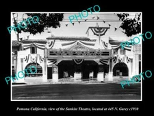 OLD LARGE HISTORIC PHOTO OF POMONA CALIFORNIA THE SUNKIST THEATRE c1930