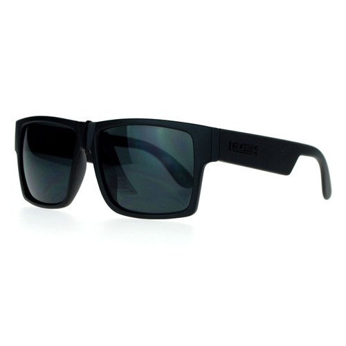 Gafas de Sol Kush Retangular Cuadrado Marco Negro Lentes Oscuras Negro UV  400 | eBay