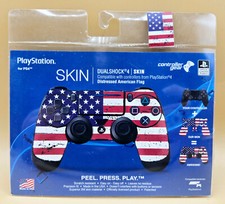Skin for PS4 Dualshock 4 Controller DISTRESSED AMERICAN FLAG, BRAND NEW