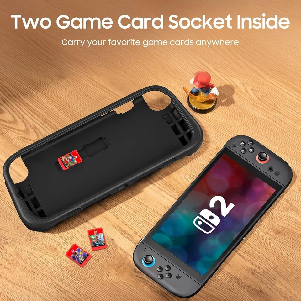 Case for Nintendo Switch 2 (2025) Protective Cover with Ergonomic Grip Game Card - Image 3 of 4