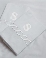 Italian-embroidered Egyptian Cotton Queen Pillow Cases, L on sale Italian-embroidered Egyptian Cotton Queen Pillow Cases, L on sale