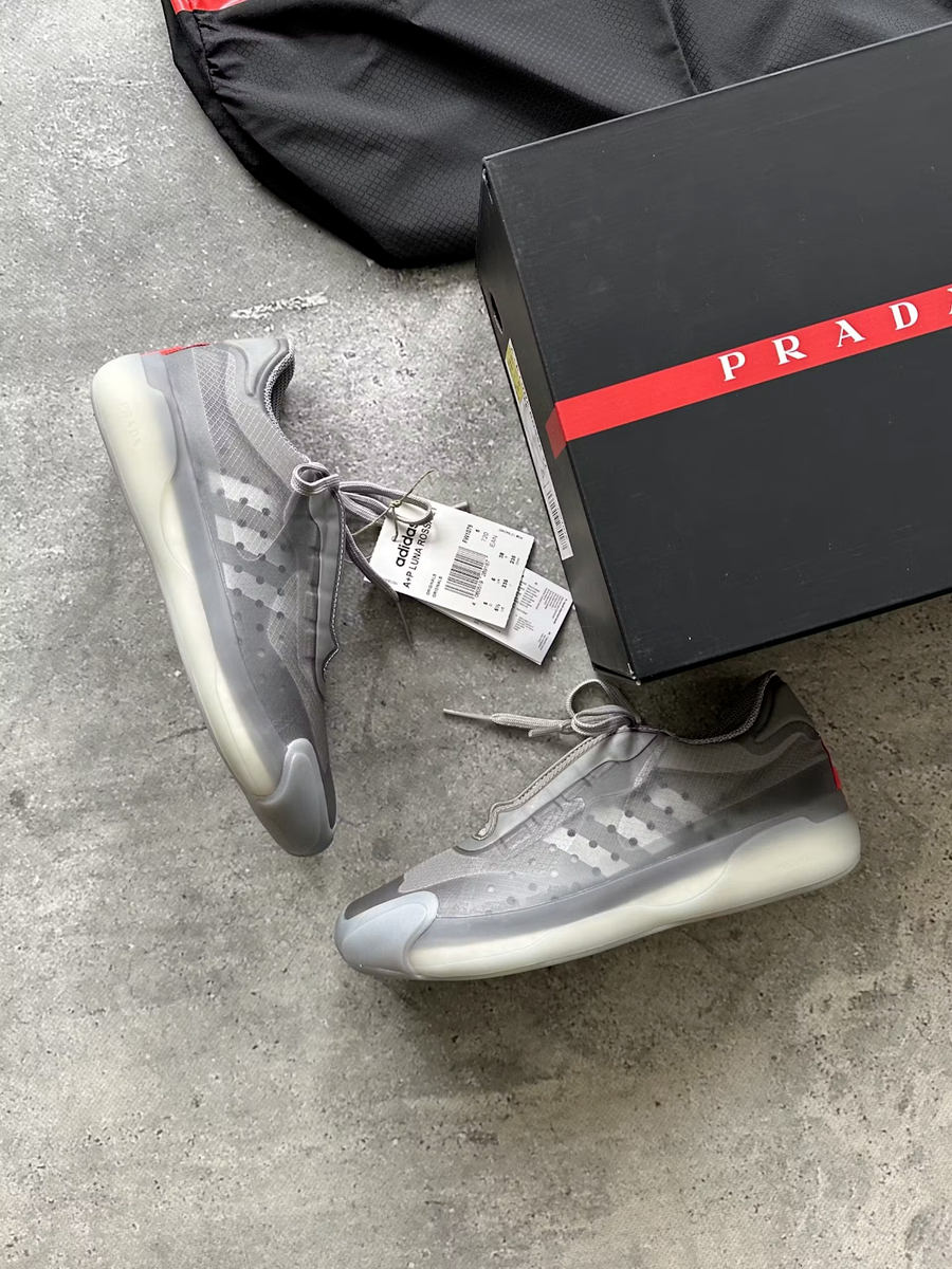 ADIDAS X PRADA LUNA ROSSA 21 GRAY SIZE UK 1/2 US EU 37 1/3