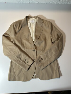 UNIQLO x Ines De La Fressange Beige Wool Blend Blazer Jacket Size M