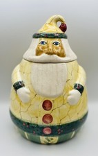 Retired Laurie Gates For Neiman Marcus Hand Painted Santa Claus Cookie Jar 1997