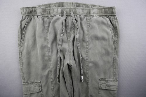 Women's 2015 Mossimo Lyocell Cargo Jogger Mid Rise Green Size LG (35x28) - Picture 2 of 9