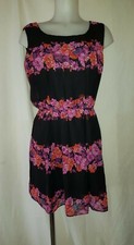 Gorgeous black pink floral ATMOSPHERE party evening casual dress Size 18