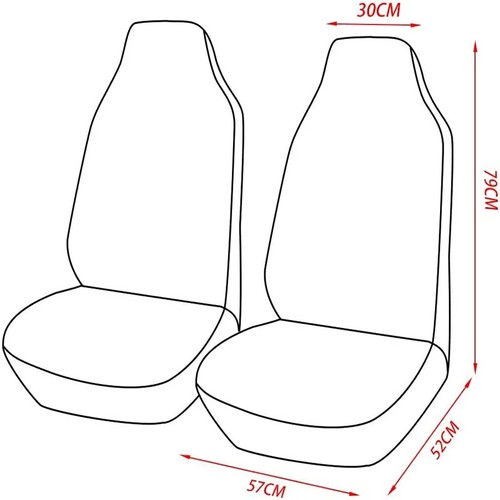 Front High Bucket Car Seat Covers Universal for Most Cars Sport Seat Protector - Picture 6 of 15