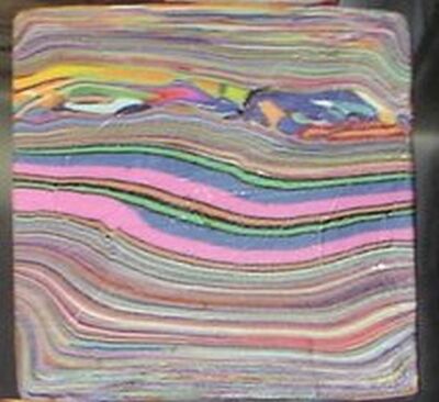 Rainbow Ribbon SCRAP cane Raw Premo by SueC, #647, UNLIMITED CANES SHIP FOR $6