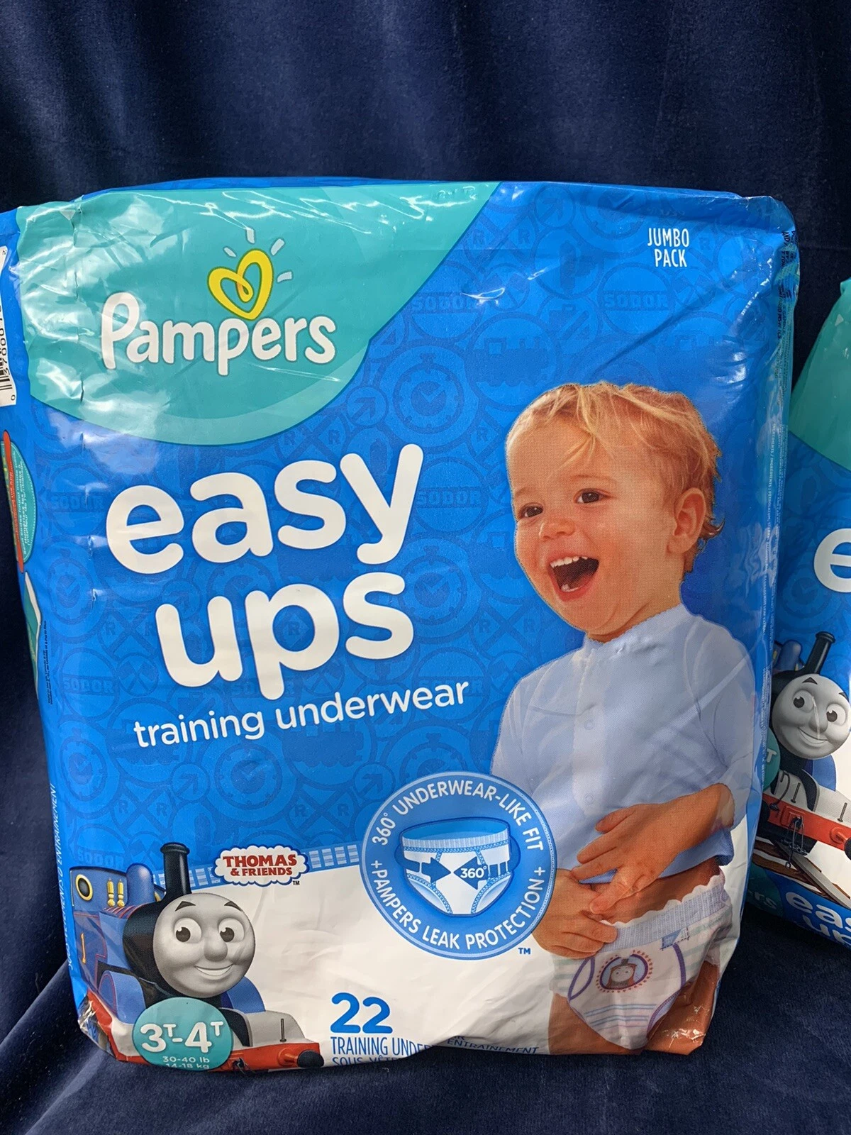 Diapers 2017 Boys Pampers Easy Ups 3T-4T Training Pants 22 Count Sealed, 2 avail