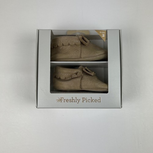 FRESHLY PICKED Weathered Brown Bow Moccasin Shoe Infant Soft Sole Sz 3 US 5.5 - Picture 11 of 11