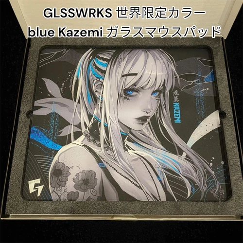 【Unused】GLSSWRKS Kazemi Premium Glass Mousepad Dark Japan Limited Edition