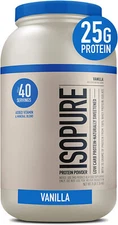 Isopure Protein Powder, Whey Protein Isolate Powder, 25g Protein, Vanilla, 3lbs