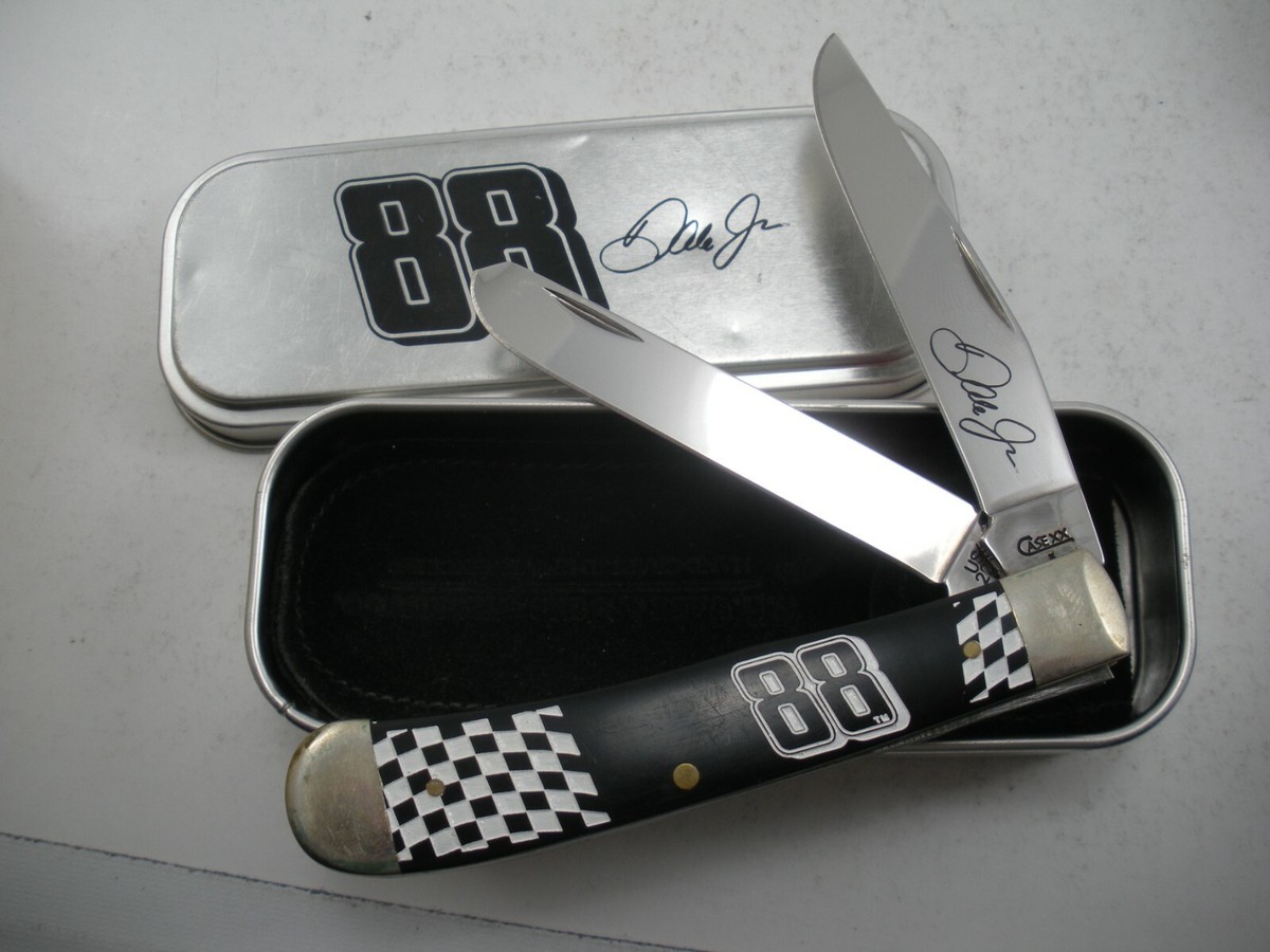 CASE DALE EARNHARDT JR 88 TRAPPER KNIFE NEVER USED IN BOX #2254 SS
