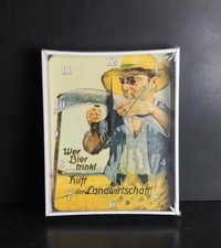 "Wer Bier trinkt, hilft der Landwirtschaft" Wanduhr aus Blech, Deko, Uhr, Neu!