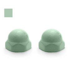 Briggs Replacement Ceramic Toilet Bolt Caps - Sea Green