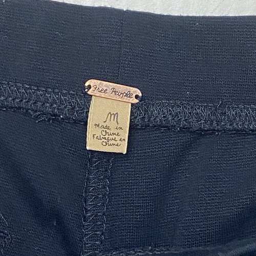 Free People Riding Pants Stretch Navy Blue Skinny Chaps Leggings Woman's Medium - Picture 8 of 20