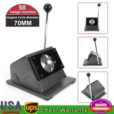 70mm Round Graphic Punch Die Cutter Manual Paper Card Button Maker Machine New