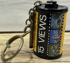 Snowy Mountains Souvenir Keychain Vintage Film Canister Viewer 50cm Ruler 15