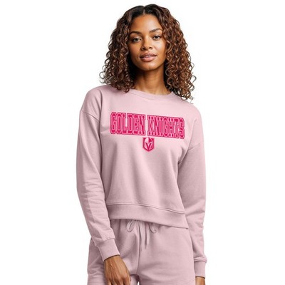 Women's Concepts Sport Pink Vegas Golden Knights Tonal Pullover Sweatshirt