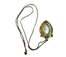 Vintage Waltham Pendant Necklace Watch 17 Jewel Gold Tone