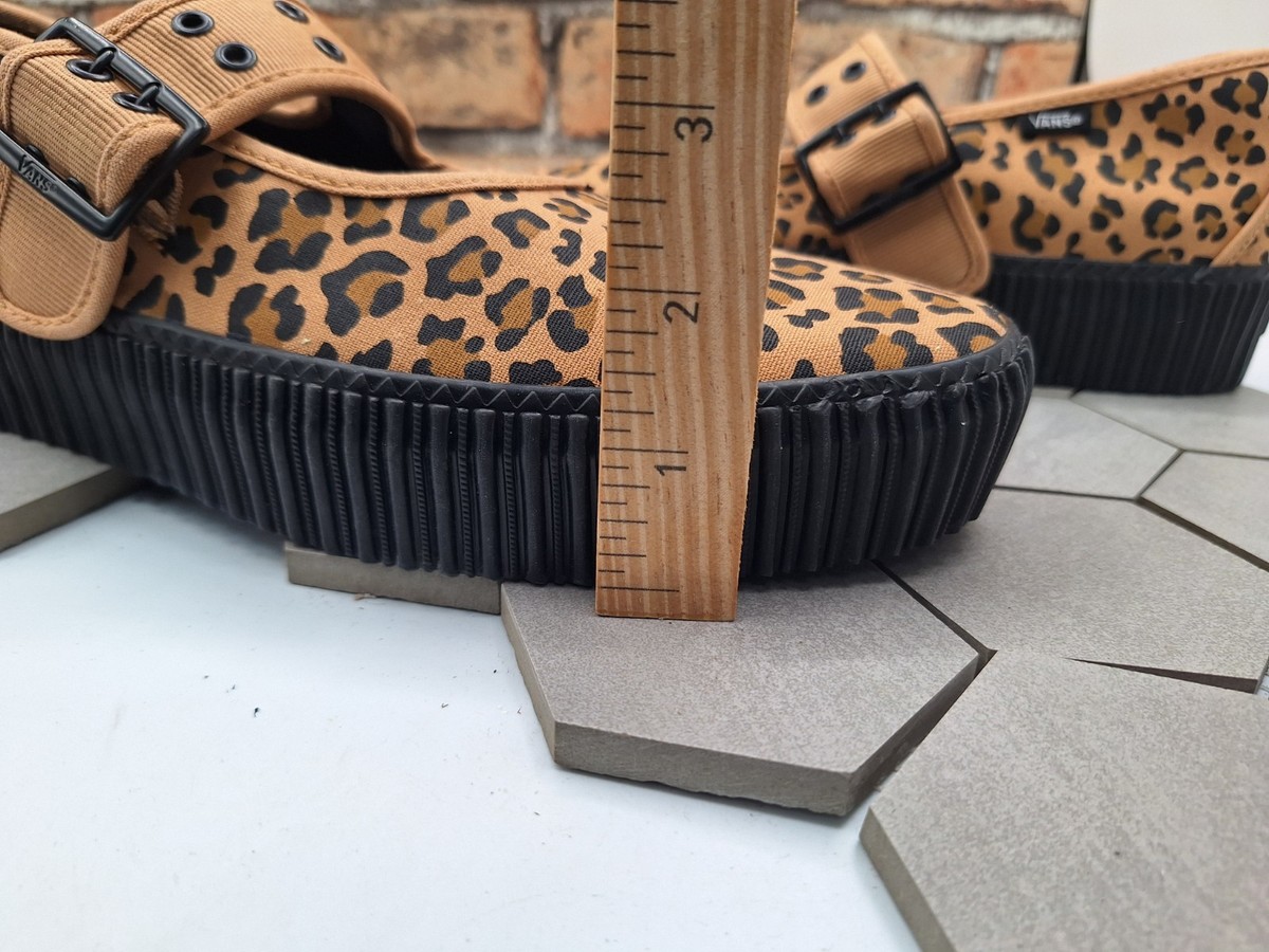 Vans Mary Jane Creeper Leopard Print Shoes Women display picture 1