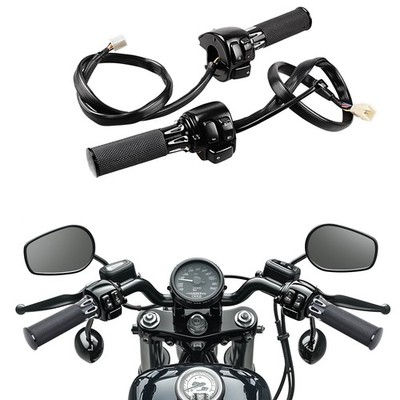 1'' Hand Grips+Control Switches For Harley Softail Dyna Sportster V-Rod 1996-2012