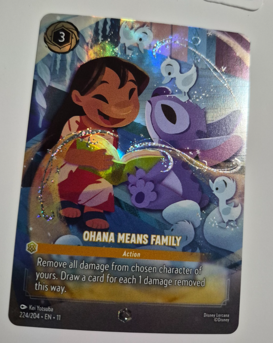 Disney Lorcana Winterspell Enchanted Ohana Means Family Lilo and
