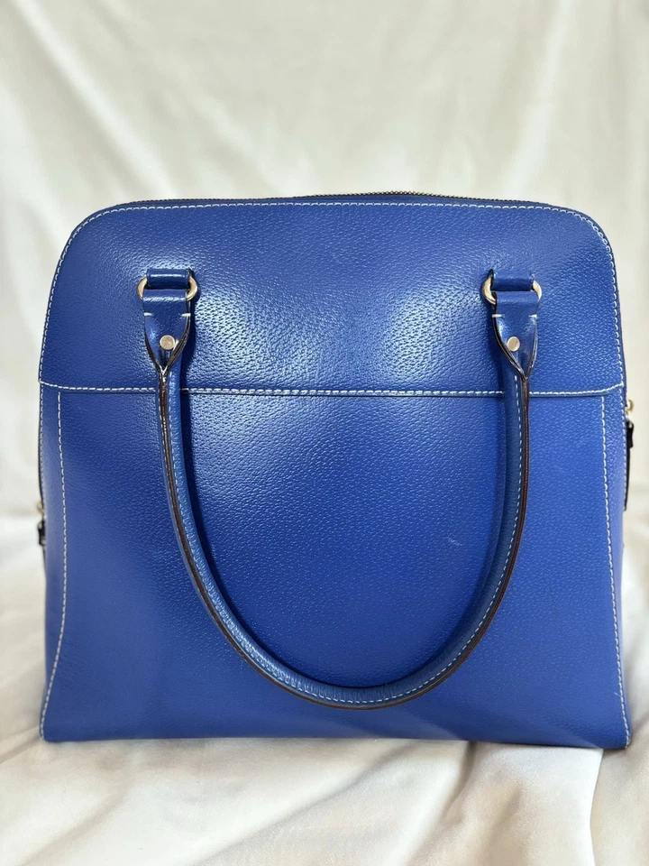 Bolso de Mano Kate Spade, Nueva York de Cuero Azul Real - $299 Bolso de Diseñador Foto 4 de 4
