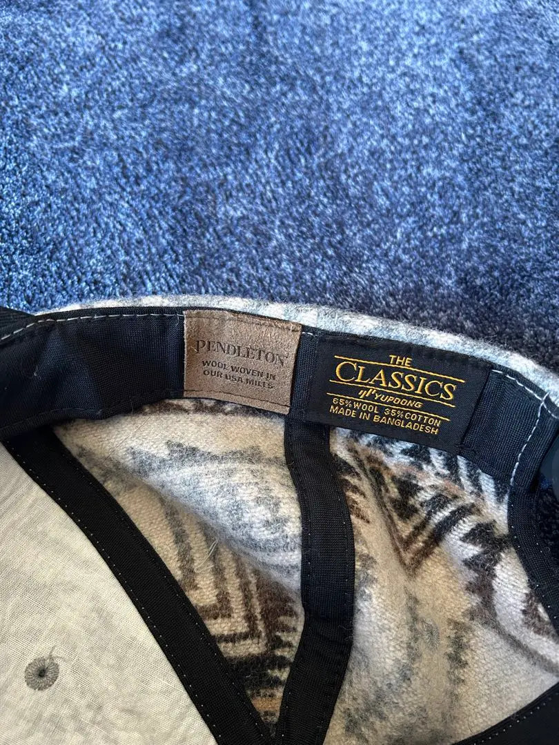 Pendleton Native Pattern Snapback Cap Gray Wool B… - image 4