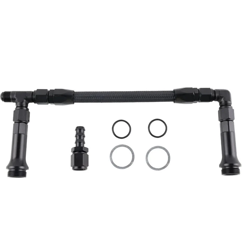 Carburettor FuelLine AN6 3/8" Hose Black Double Feed Nylon Fiber High Quality - Image 2 of 4