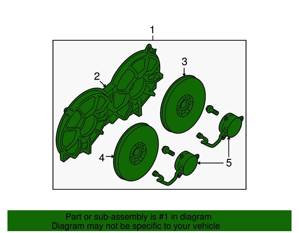 Genuine Nissan 2009-2014 Nissan Maxima - Fan Assembly 21481-ZY70A - Image 3 of 3