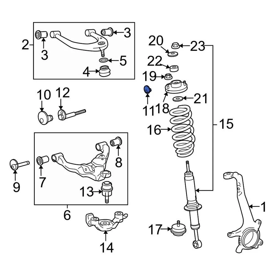 For Toyota Tacoma 05-15 Toyota Front Inner Alignment Camber Adjusting Eccentric - Изображение 2 из 4