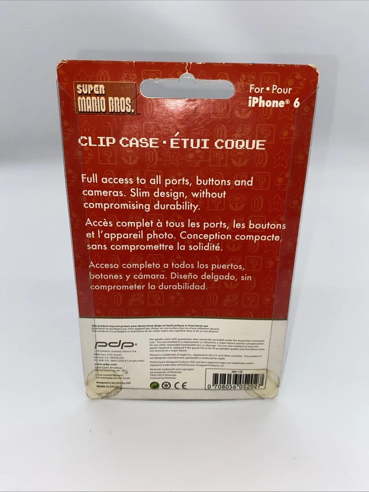 Super Mario Brothers Clip Case Cover For iPhone 6 New Officially Licensed - Image 4 of 4