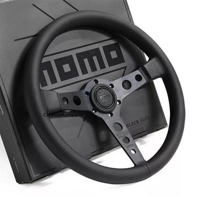 MOMO Prototipo P5 Black Edition 350mm Steering Wheel Genuine Leather