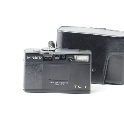 Minolta TC-1 TC1 70. limitierte schwarze analoge Kleinbildkamera US-Bestand