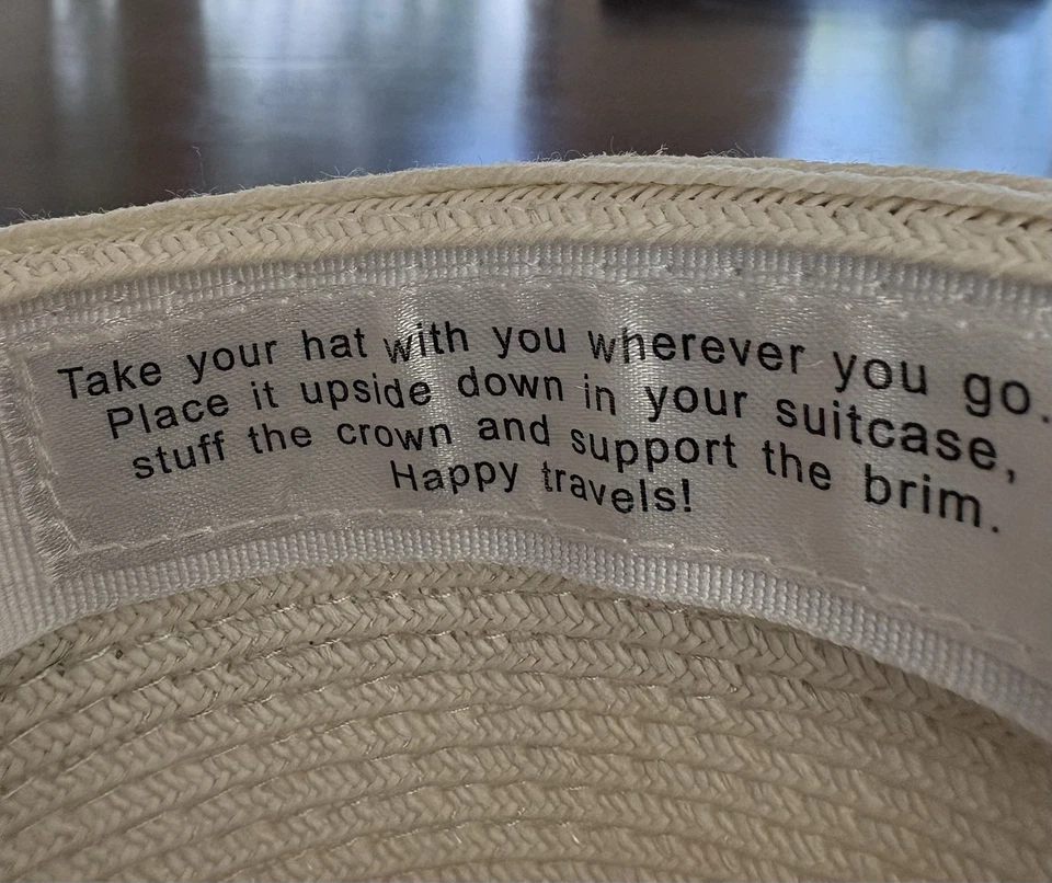 Sonoma Good For Life Mujer Empacable Clásico Fedora Crema con Borde Negro Foto 3 de 4