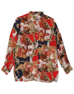 SISLEY Womens Elegance Shirt Blouse IT 44 Medium Multicoloured Floral AE11