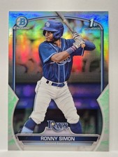 2023 Bowman - Chrome Prospects Ronny Simon #BCP-112 Lunar Glow Refractor (RC)