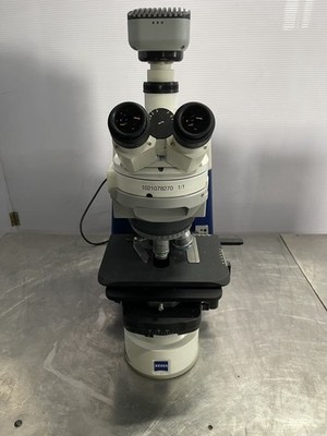 ZEISS Axio Imager.A1 Microscope 4 Plan-Apochromat Objectives Camera As-Is