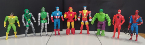 Vintage 1990 Toybiz Marvel Superheroes Lot of 9