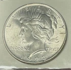 1923-P Silver Peace Dollar AU-BU. Has Planchet Crack. Free Priority Mail S+H
