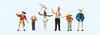 Preiser 24645 Figuren Karnevalbesucher (6) Ho/Oo Spurweite Figur