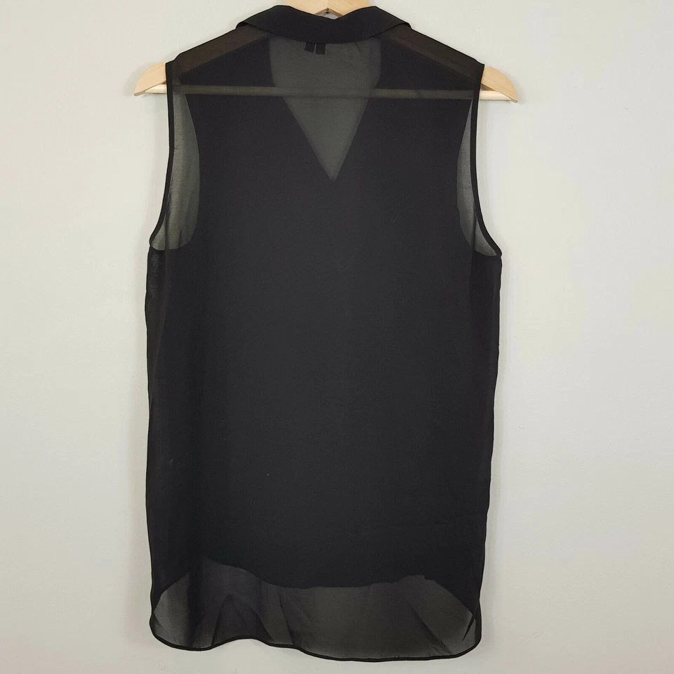 Blusa Top THEYSKENS' THEORY Mujer Talla M o 12 Negra Sin Mangas Foto 4 de 4