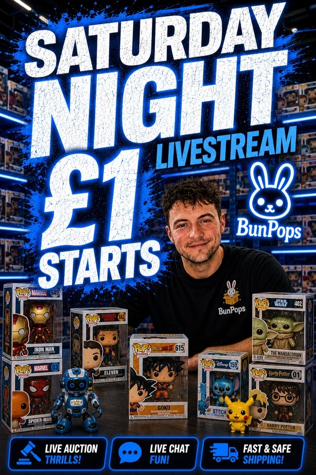 £1 START FUNKOS | RARE, JUMBOS | TOYS + PLUSH
