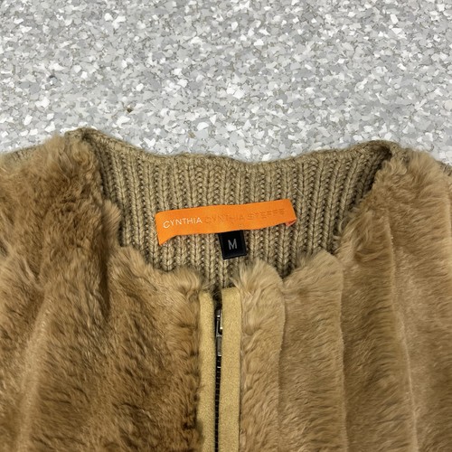 Vintage 2000s fur and wool vest Cynthia Steffe - Picture 2 of 4