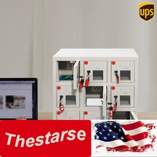 9 Slots Aluminum Alloy Cell Phones Storage Cabinet Wall Mounted Or Freestanding