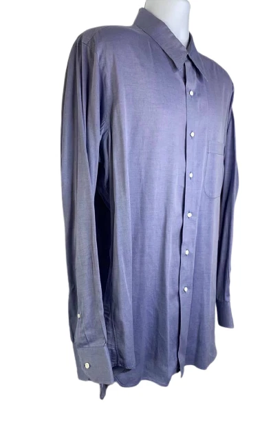 复古 Tom James 定制定制男式衬衫薰衣草见以下尺寸 — 第 3/4 张图片