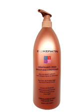 BIO KERATIN Anti Frizz Smoothing CONDITIONER Dry & Frizzy Hair 33.8 oz **NEW** 0.78 per fl oz