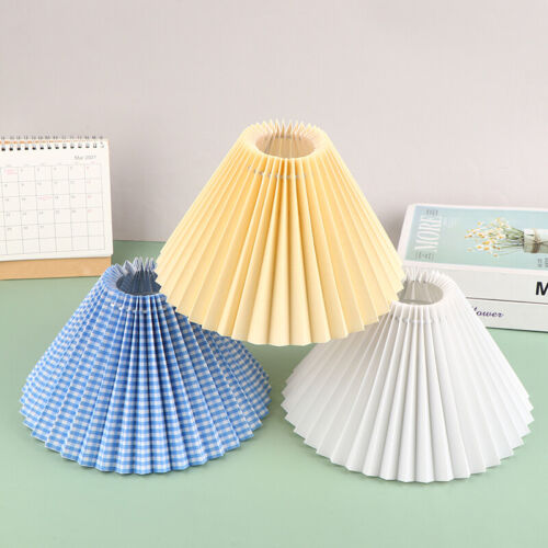 Solid Print Adjustable Pleated Fabric Replacement Lamp Shade Table Standing BII - Picture 1 of 17