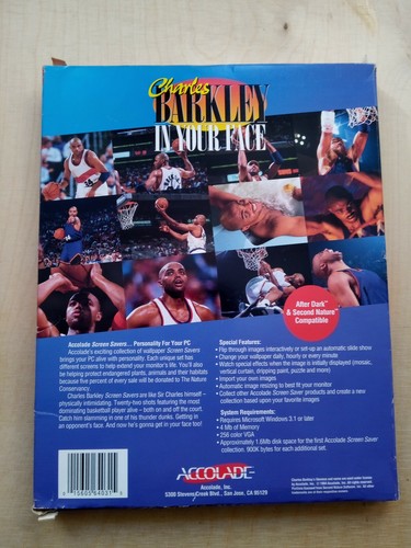 ACCOLADE Charles Barkley in your face Screen Saver 1994 3,5" Disk NBA Basketball - Bild 3 von 3